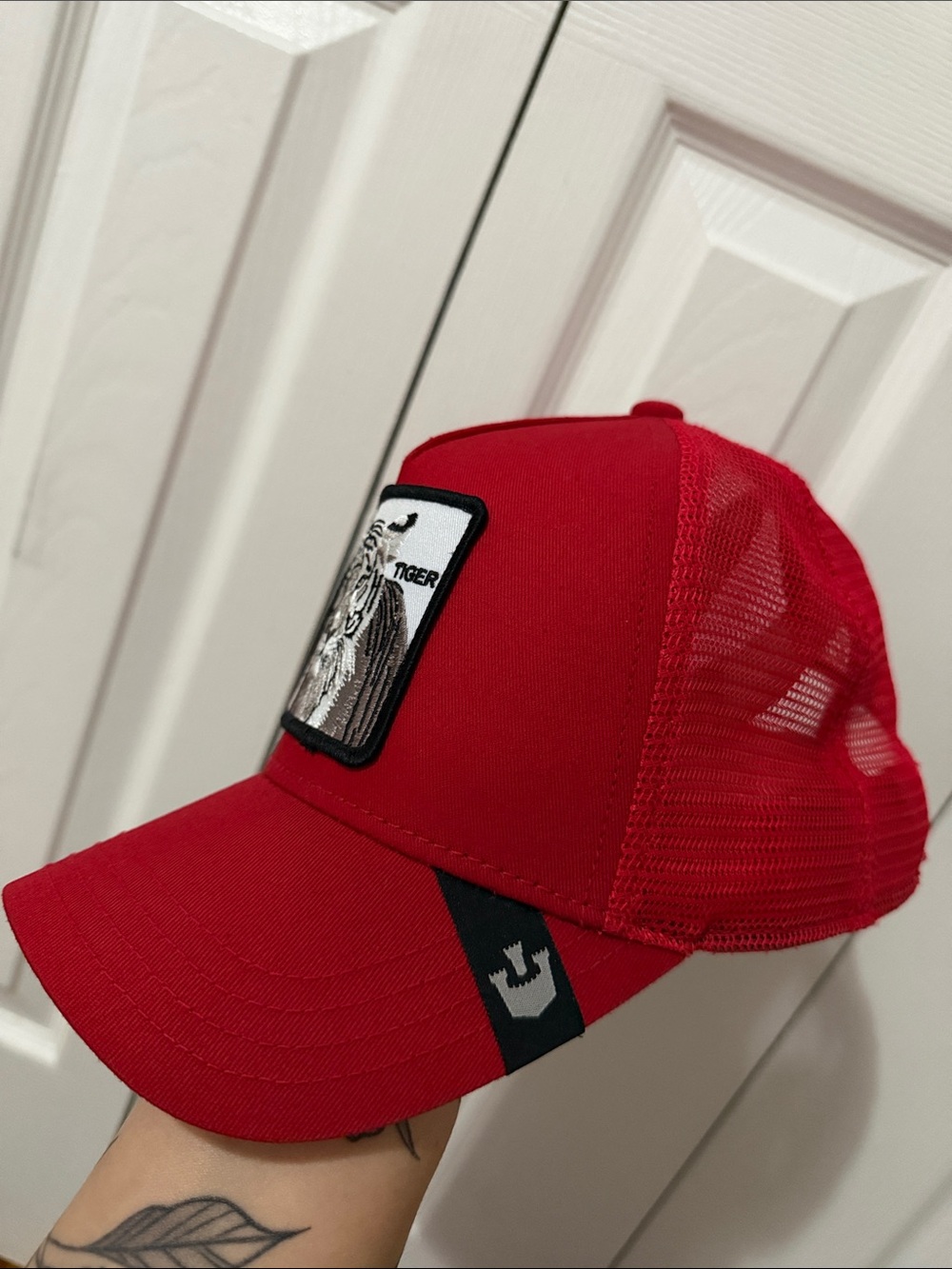 Goorin Bros Red Tiger Patch Trucker Hat